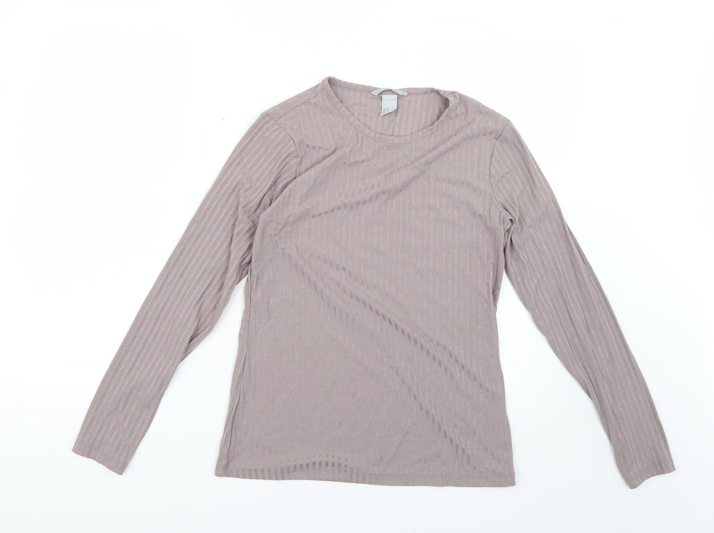 Womens UK Size M H&M Purple Basic T-Shirt