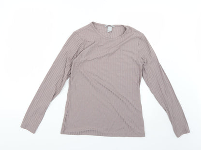 Womens UK Size M H&M Purple Basic T-Shirt