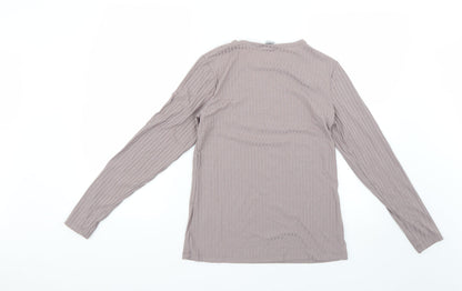 Womens UK Size M H&M Purple Basic T-Shirt