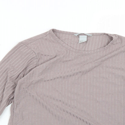 Womens UK Size M H&M Purple Basic T-Shirt