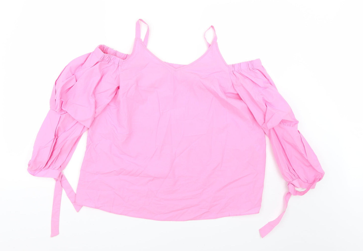 Womens UK Size 12 River Island Pink Basic Blouse
