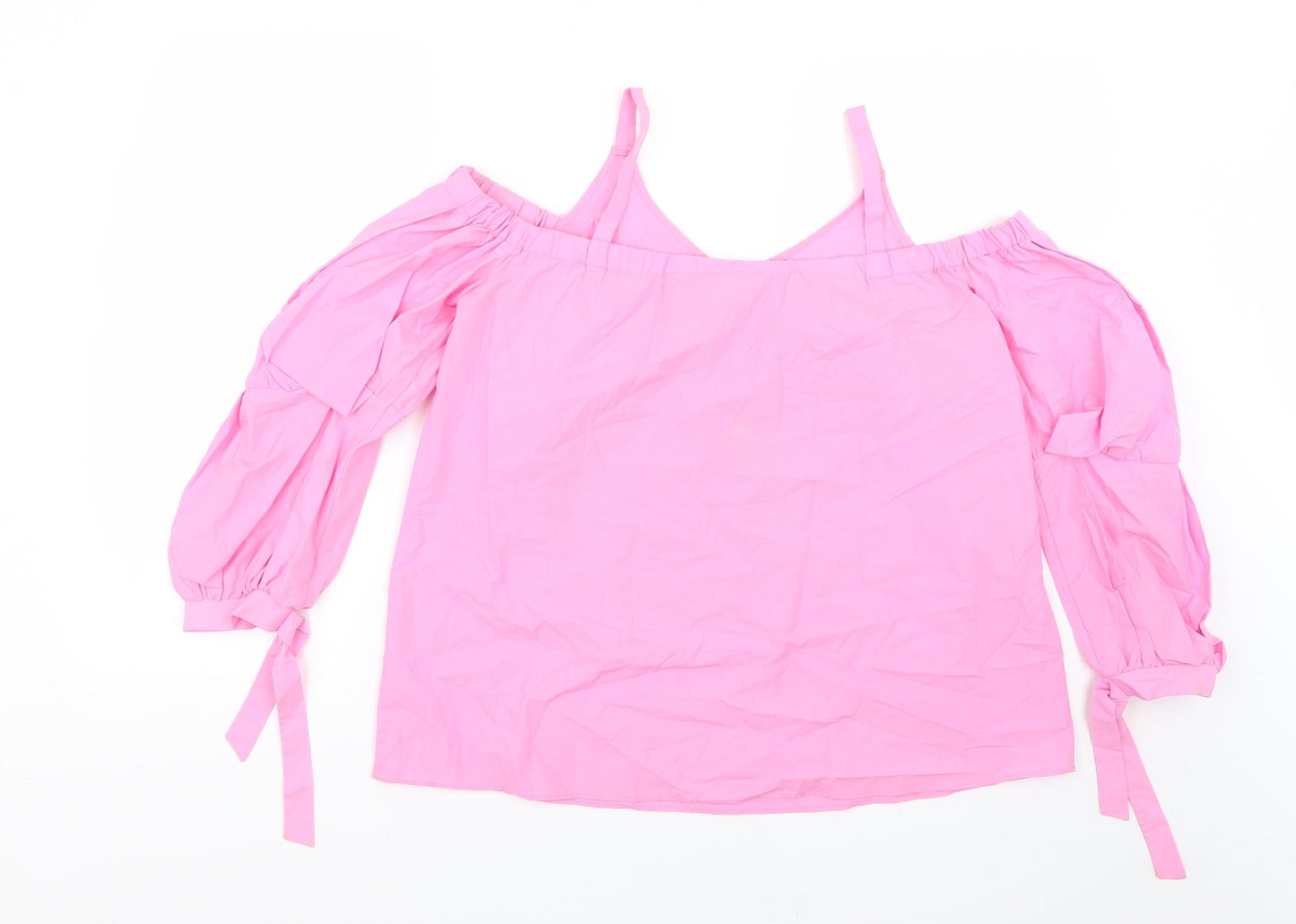 Womens UK Size 12 River Island Pink Basic Blouse