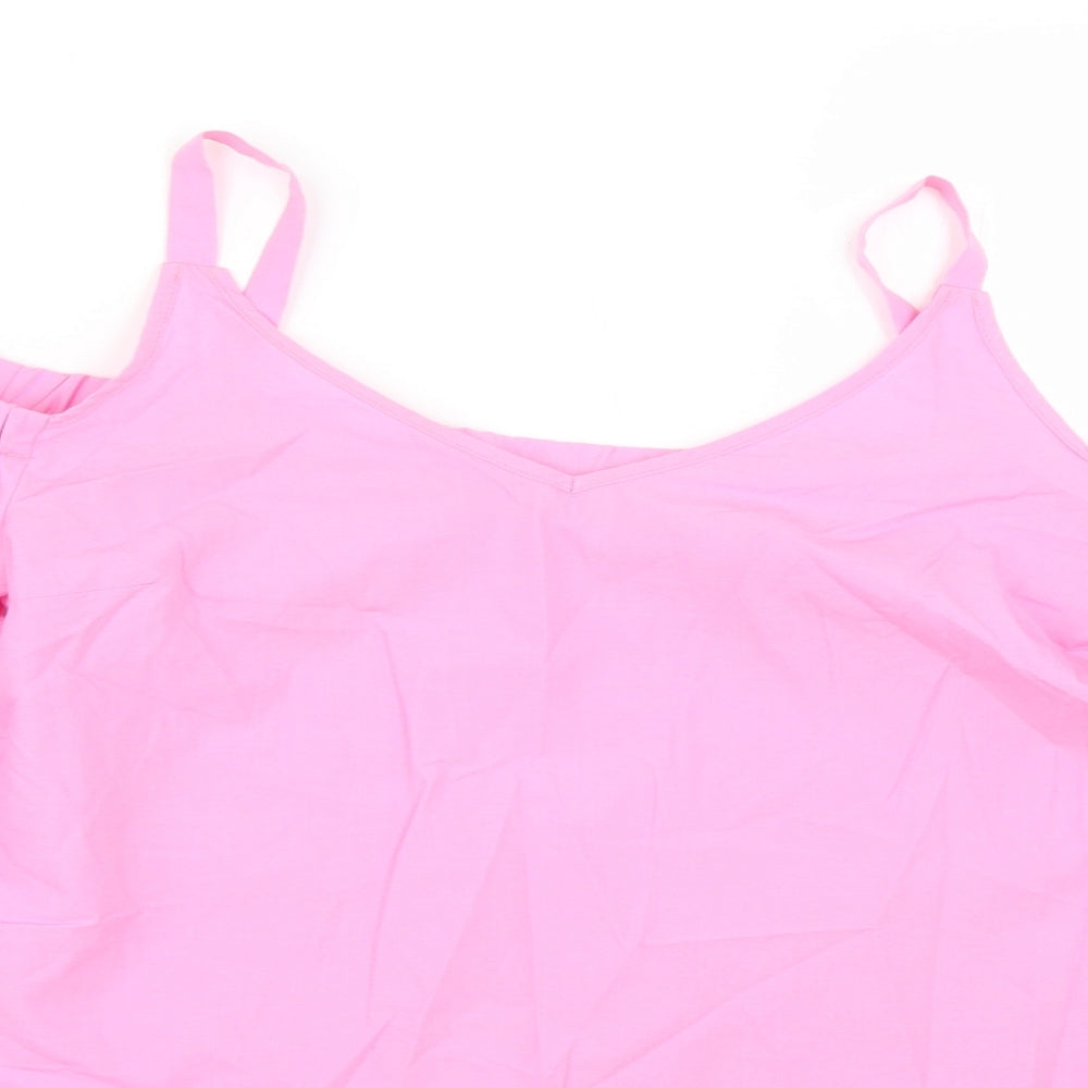 Womens UK Size 12 River Island Pink Basic Blouse