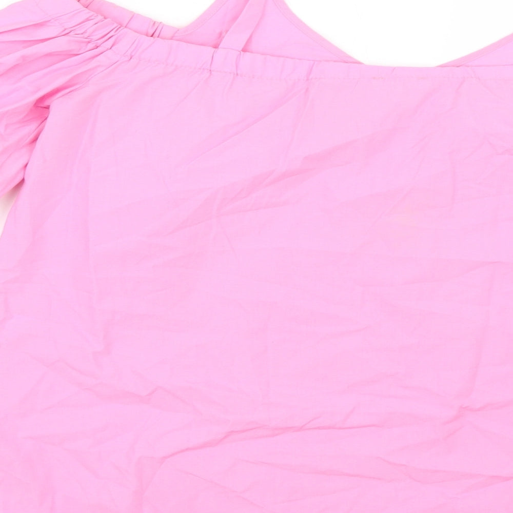 Womens UK Size 12 River Island Pink Basic Blouse