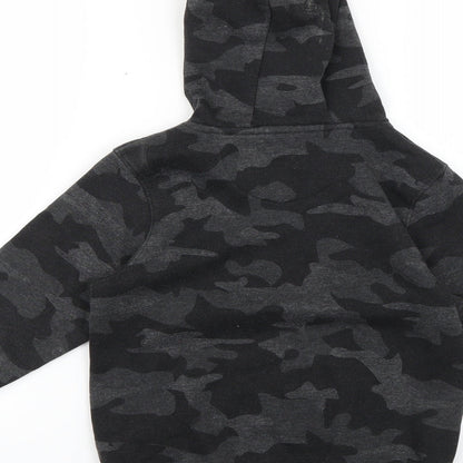 Matalan Boys Grey Camouflage  Pullover Hoodie Size 7 Years