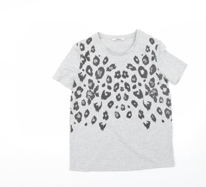 Womens UK Size 8 TU Grey Basic T-Shirt