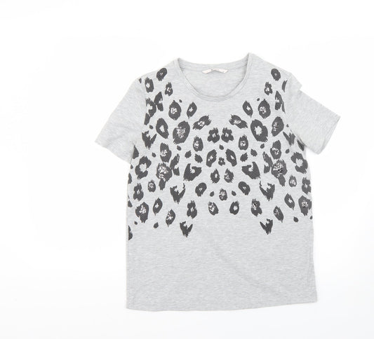 Womens UK Size 8 TU Grey Basic T-Shirt