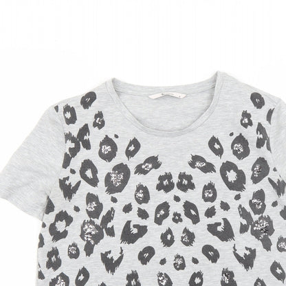 Womens UK Size 8 TU Grey Basic T-Shirt