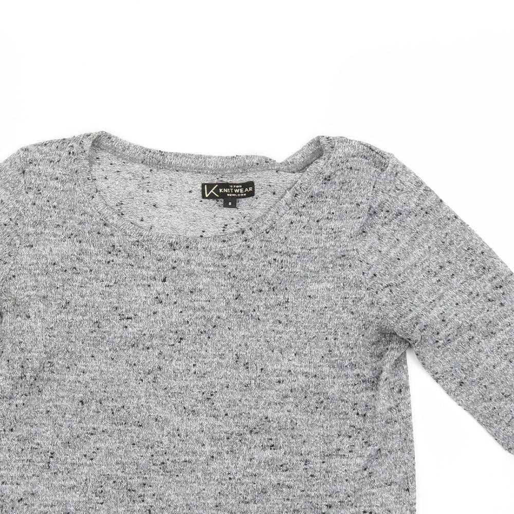 Womens UK Size 8 New Look Grey Pullover Jumper