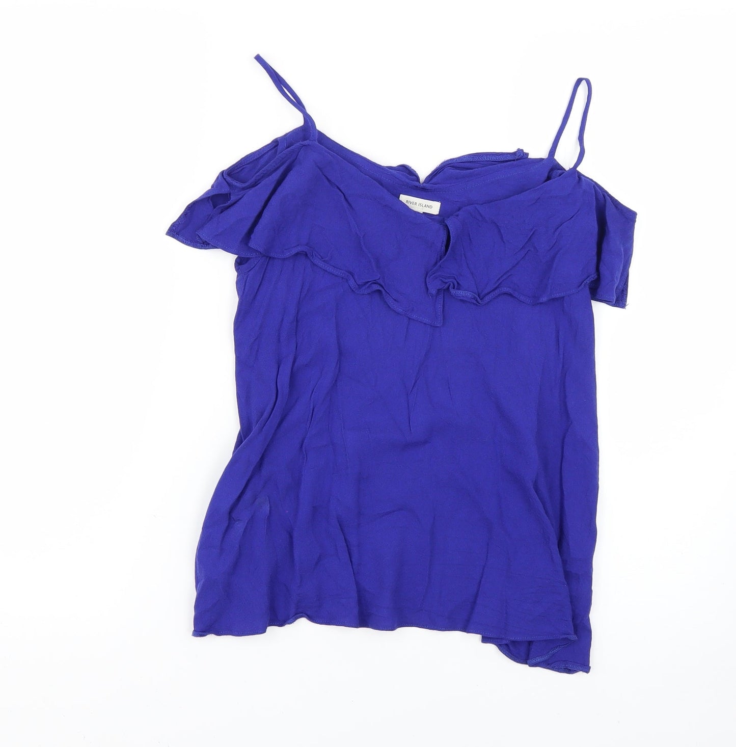 Womens UK Size 6 River Island Blue Basic Blouse