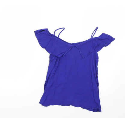 Womens UK Size 6 River Island Blue Basic Blouse