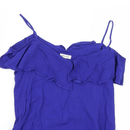 Womens UK Size 6 River Island Blue Basic Blouse