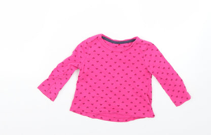 George Baby Pink Geometric  Basic T-Shirt Size 12-18 Months