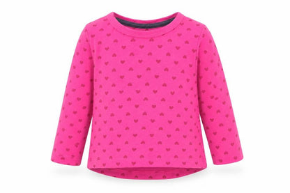 Front view of George Baby Pink Geometric Basic T-Shirt, size 12-18, Months