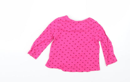 George Baby Pink Geometric  Basic T-Shirt Size 12-18 Months