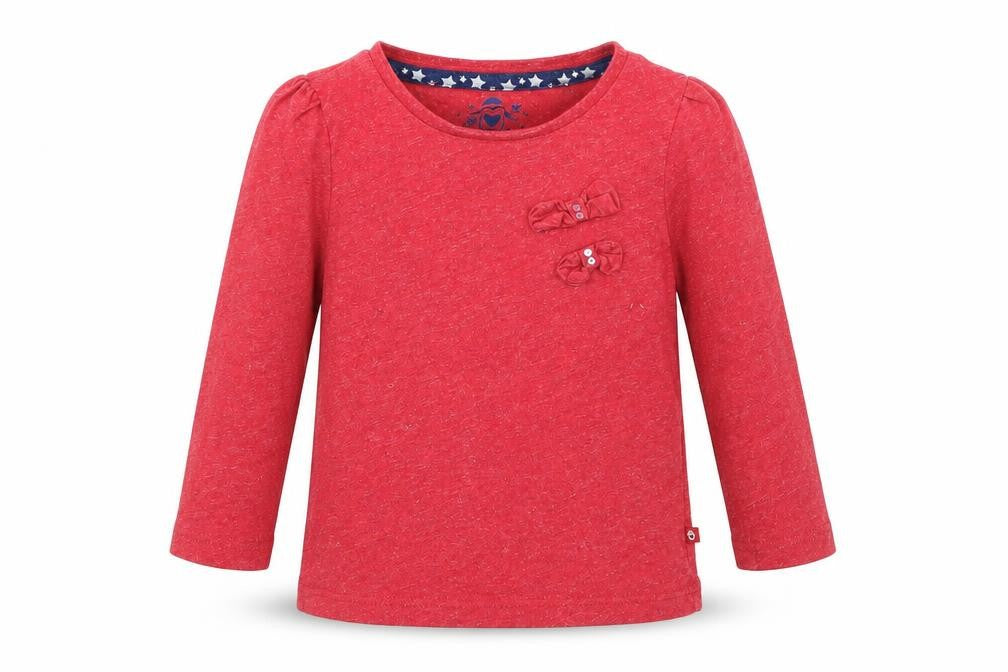 Front view of F&F Baby Red Basic T-Shirt, size 12-18, Months