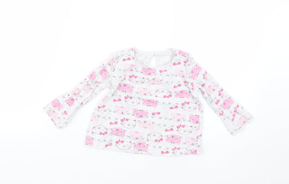 Additional front view of Matalan Baby Multicoloured Geometric Basic T-Shirt, size 12-18, Months