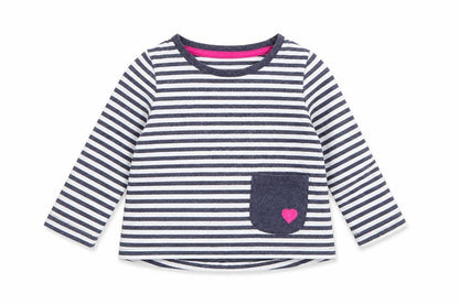 Front view of George Baby Multicoloured Striped Basic T-Shirt, size 12-18, Months