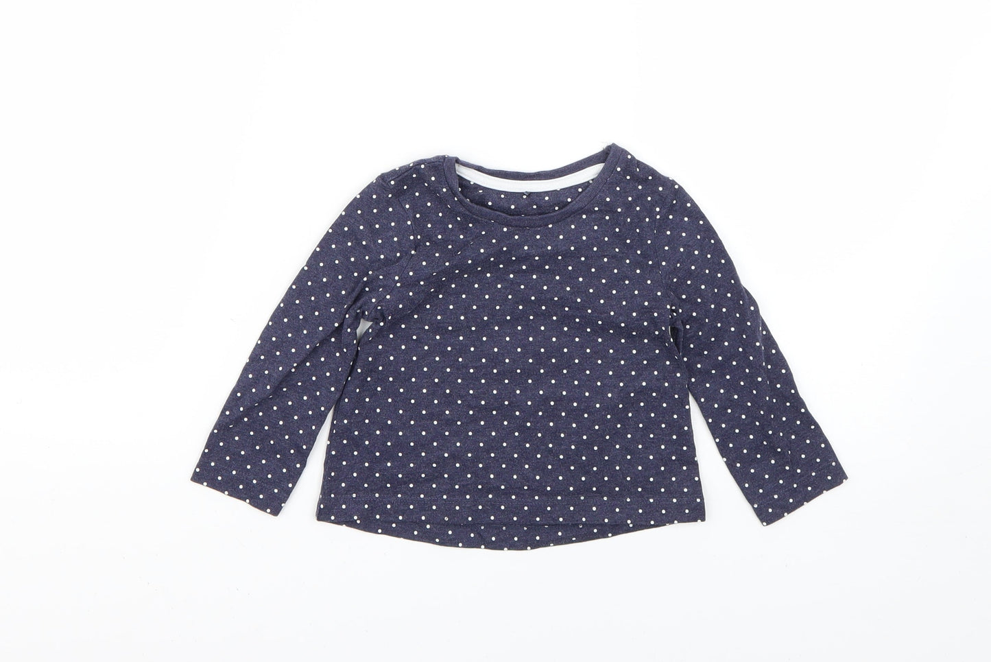 George Baby Blue Polka Dot  Basic T-Shirt Size 12-18 Months