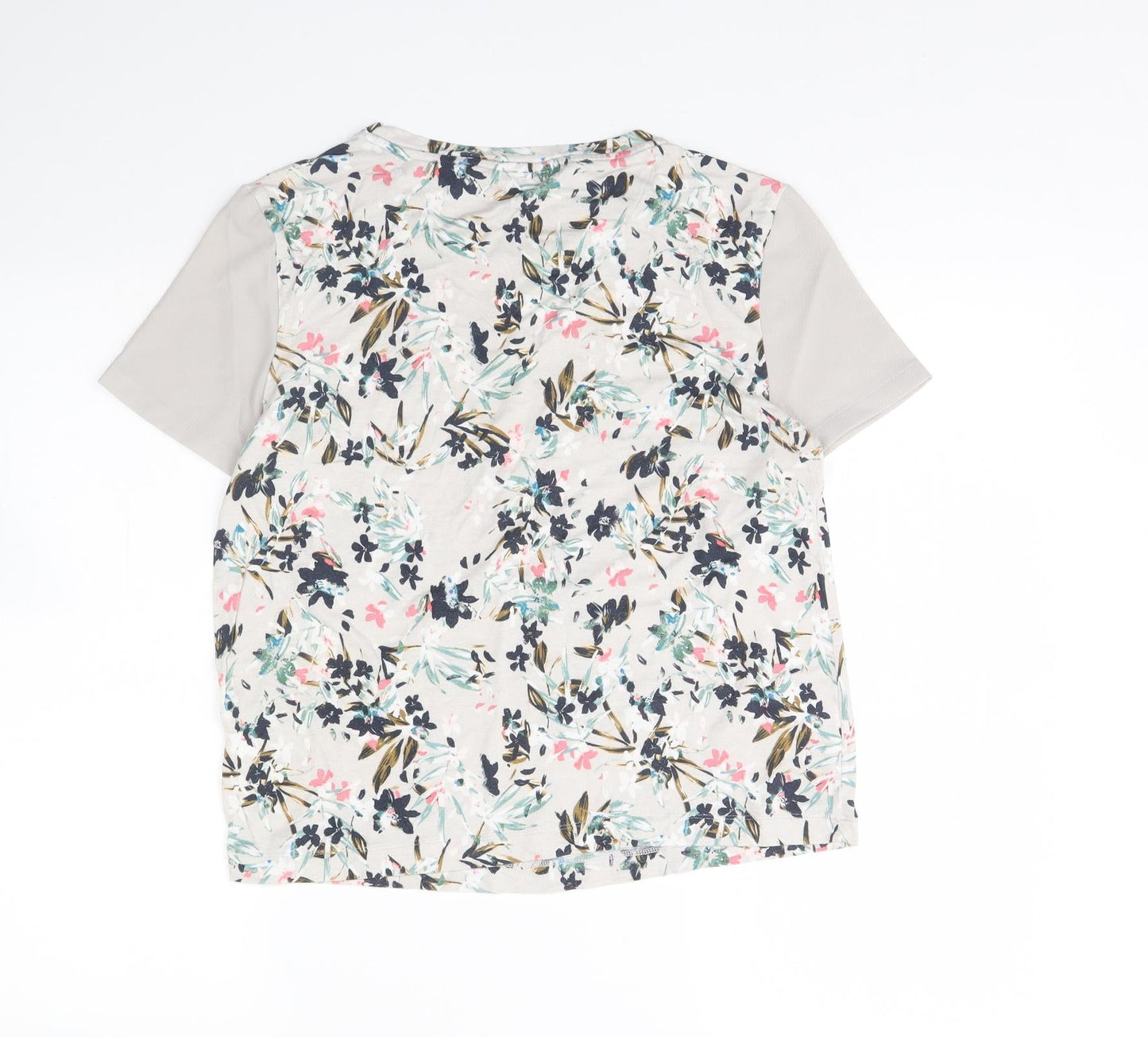 m&S Womens Grey Floral  Basic Blouse Size 8