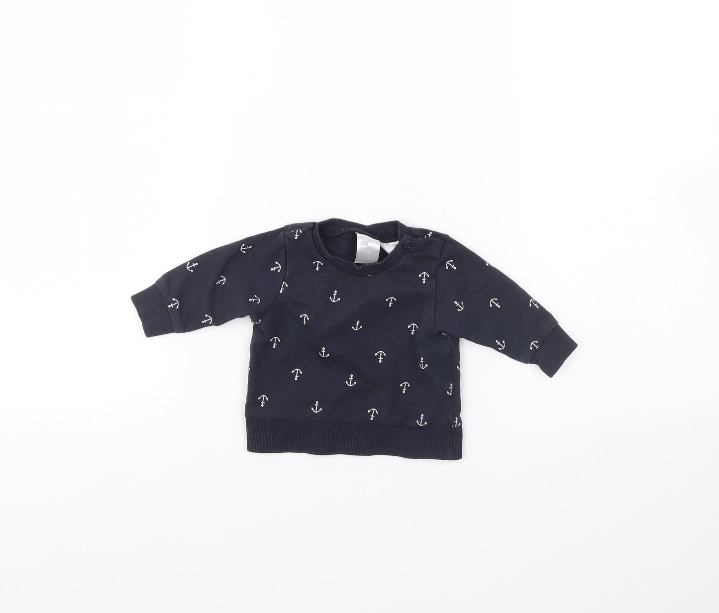 H&M Baby Blue Spotted  Pullover Jumper Size 0-3 Months  - Up to 1 month