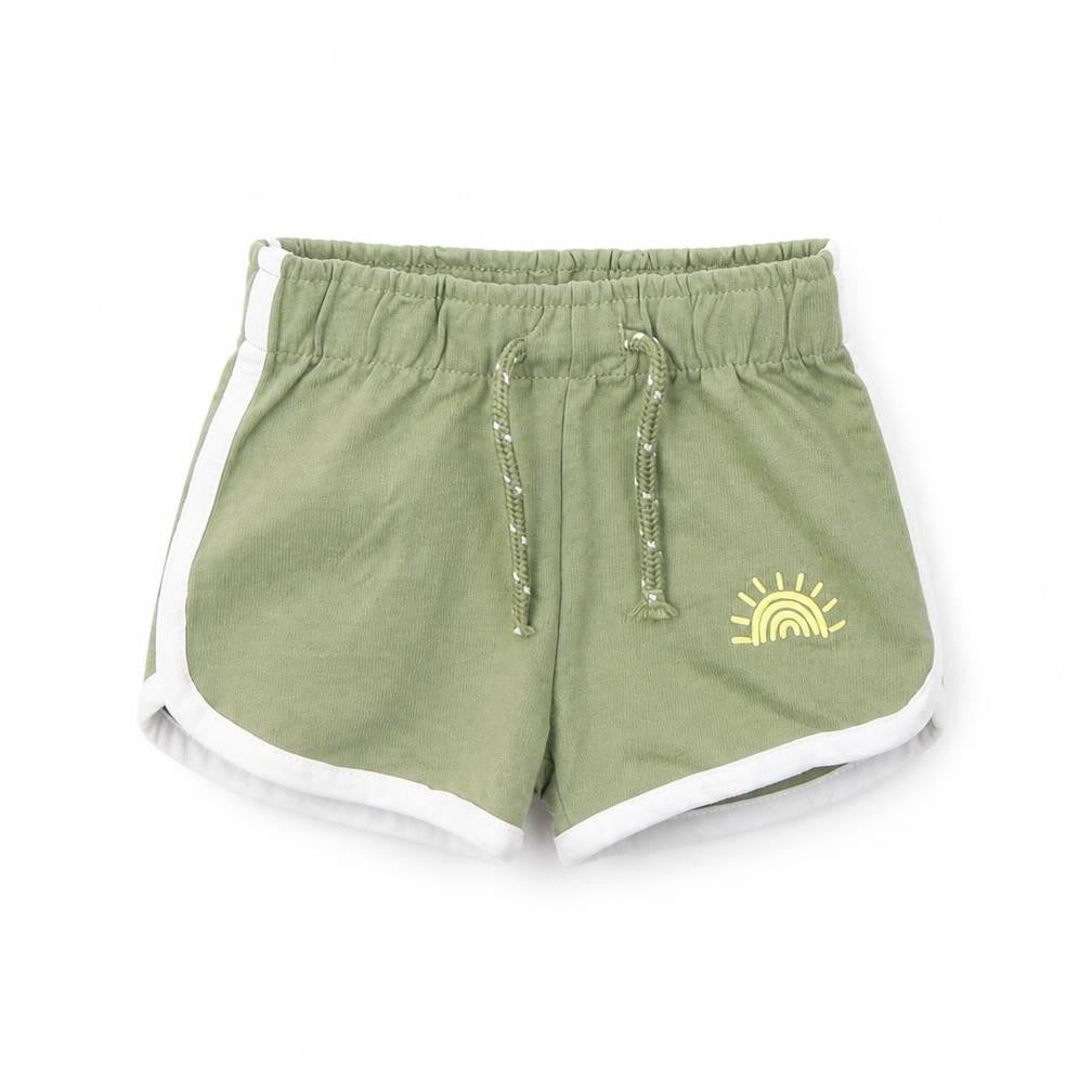 Front view of Primark Baby Green Cropped Trousers, size 0-3, Months