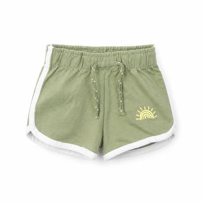 Front view of Primark Baby Green Cropped Trousers, size 0-3, Months