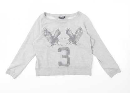 Womens UK Size XS Topshop Grey Pullover Jumper