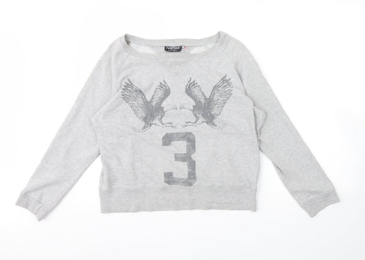Womens UK Size XS Topshop Grey Pullover Jumper