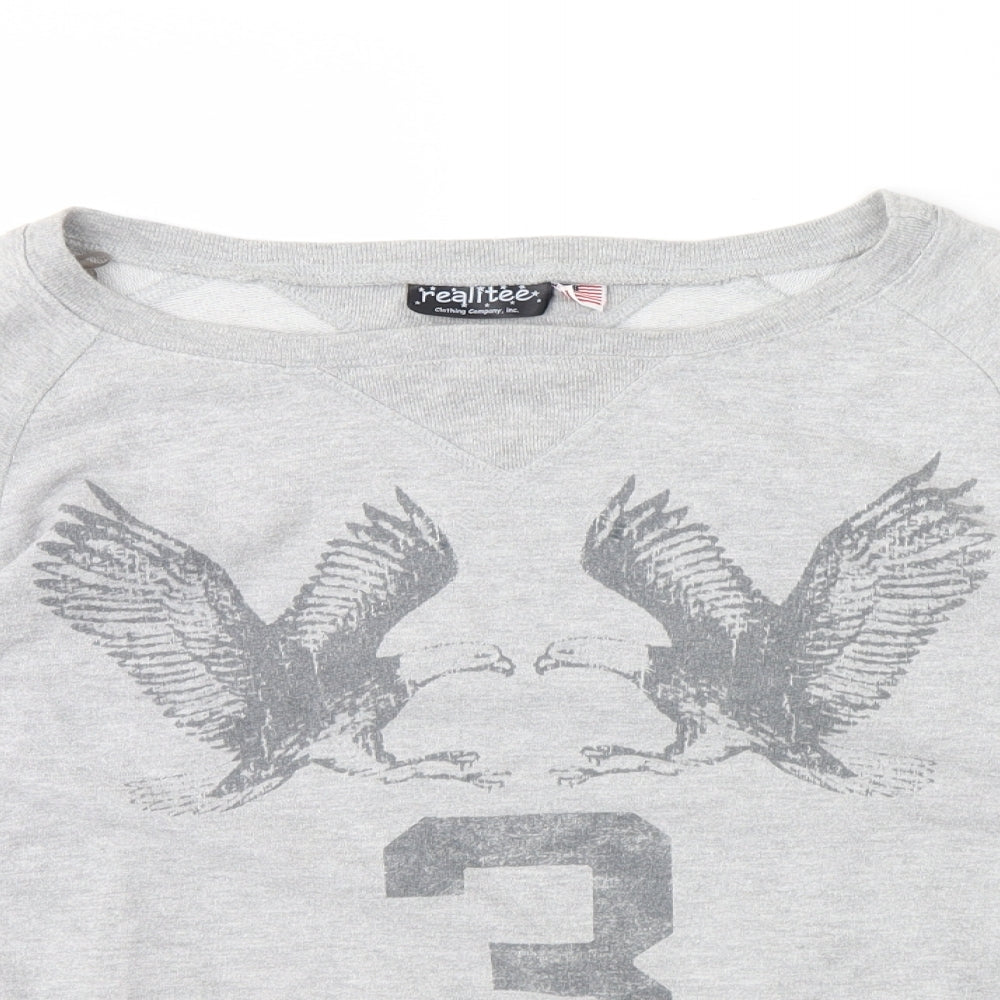 Womens UK Size XS Topshop Grey Pullover Jumper