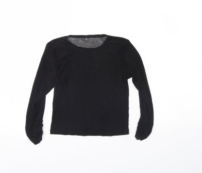 Womens UK Size 6 Preworn Black Basic Blouse
