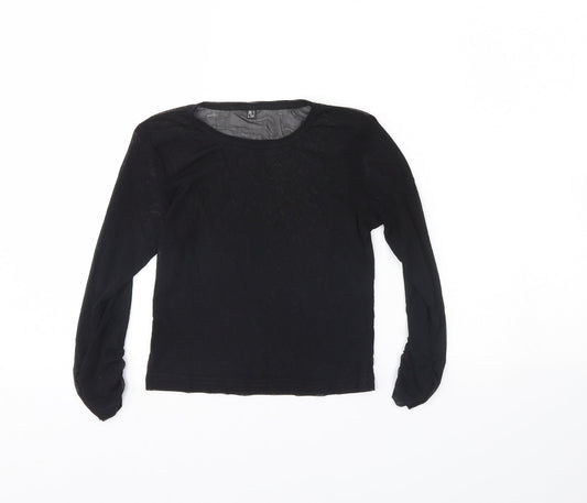Womens UK Size 6 Preworn Black Basic Blouse