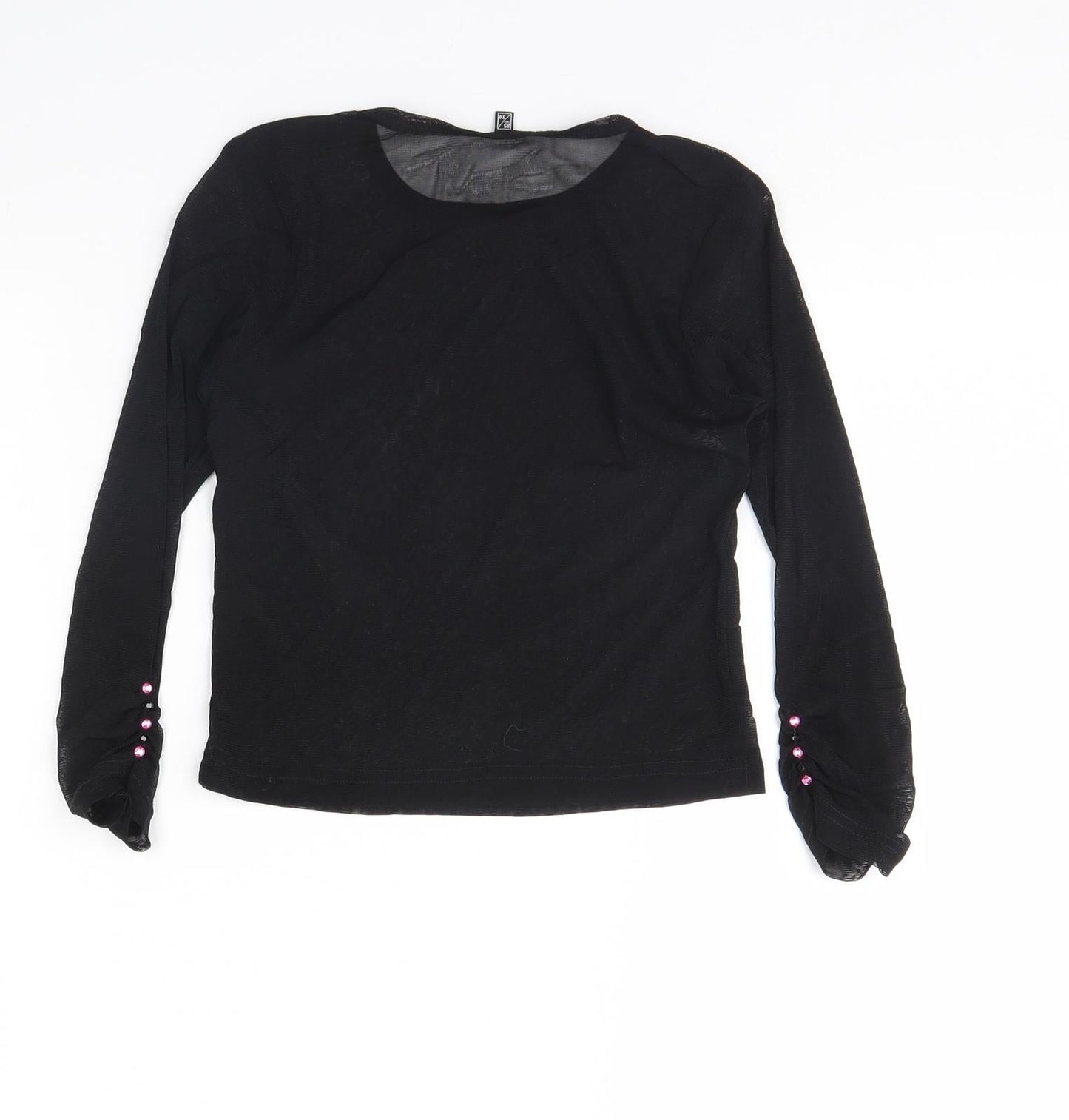 Womens UK Size 6 Preworn Black Basic Blouse