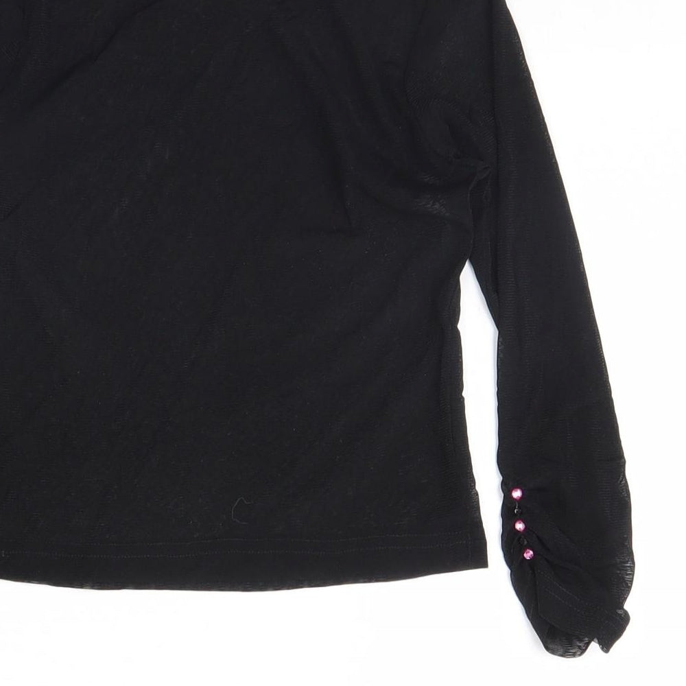 Womens UK Size 6 Preworn Black Basic Blouse