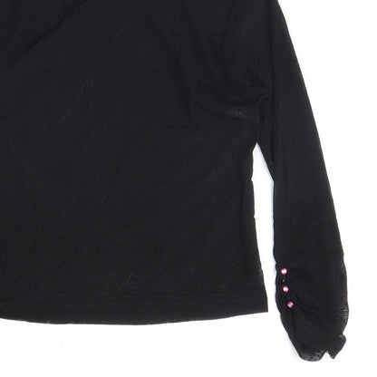Womens UK Size 6 Preworn Black Basic Blouse