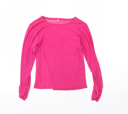 Womens UK Size 8 Preworn Pink Basic Blouse