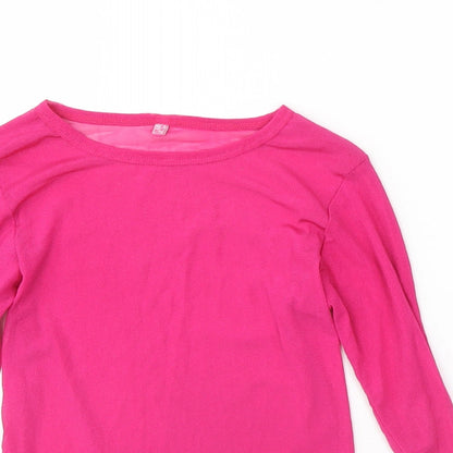 Womens UK Size 8 Preworn Pink Basic Blouse