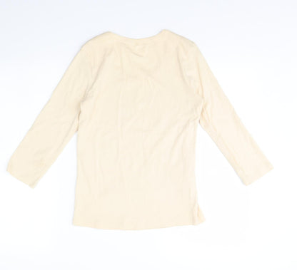 Womens UK Size 10 Preworn Beige Basic Blouse