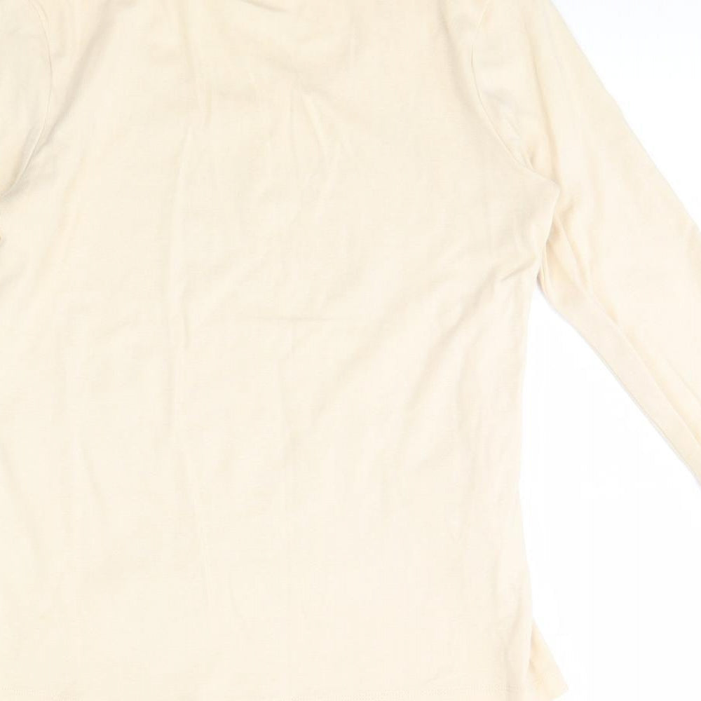 Womens UK Size 10 Preworn Beige Basic Blouse