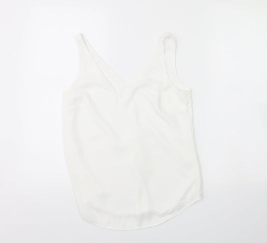 Womens UK Size 8 Oasis White Basic Tank