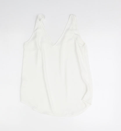 Womens UK Size 8 Oasis White Basic Tank