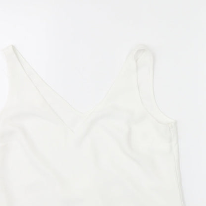 Womens UK Size 8 Oasis White Basic Tank