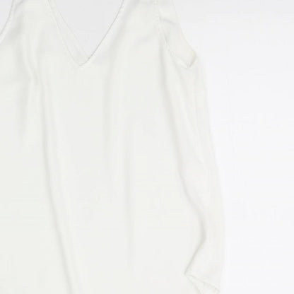 Womens UK Size 8 Oasis White Basic Tank