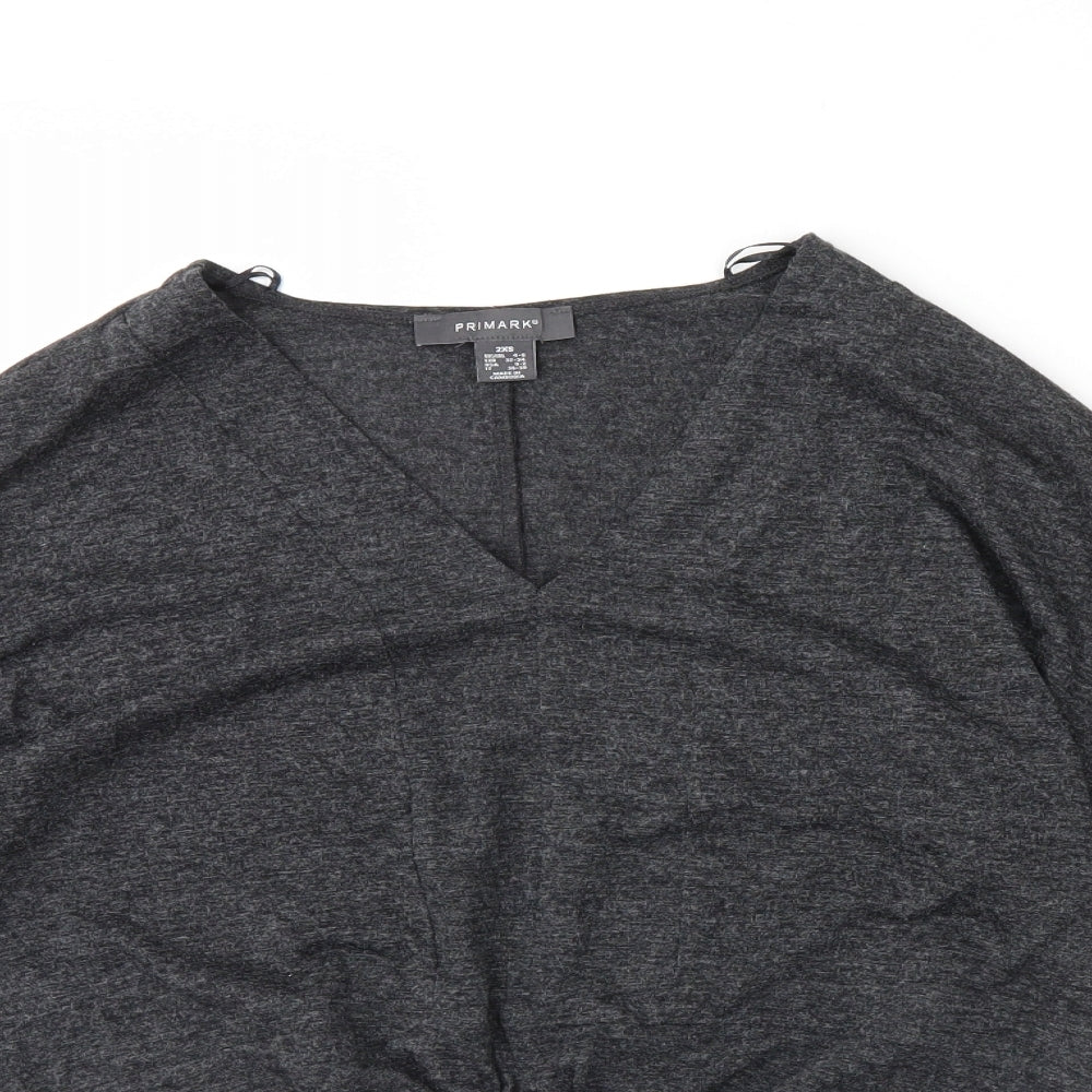 Primark Womens Grey   Basic Blouse Size 2XS