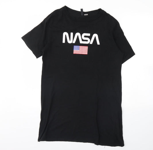 Divided Womens Black   T-Shirt Dress  Size 6  - NASA