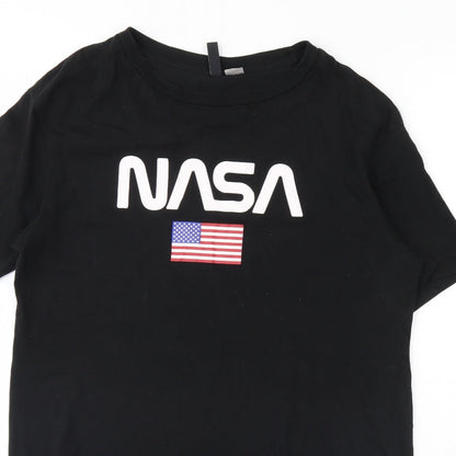 Divided Womens Black   T-Shirt Dress  Size 6  - NASA