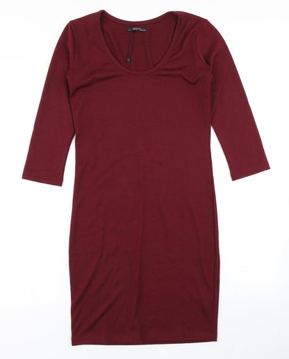 Additional front view of alcott women’s purple bodycon, size M