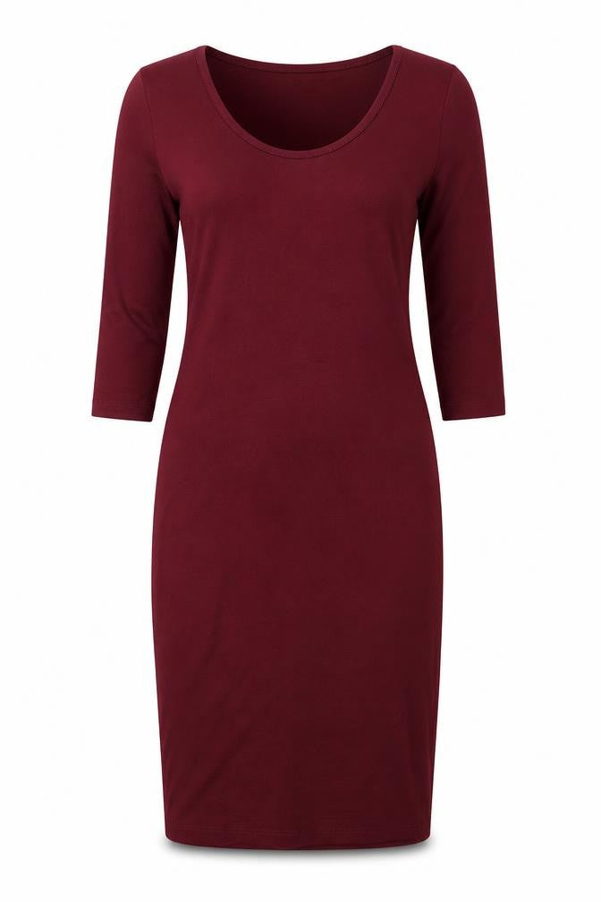Front view of alcott women’s purple bodycon, size M