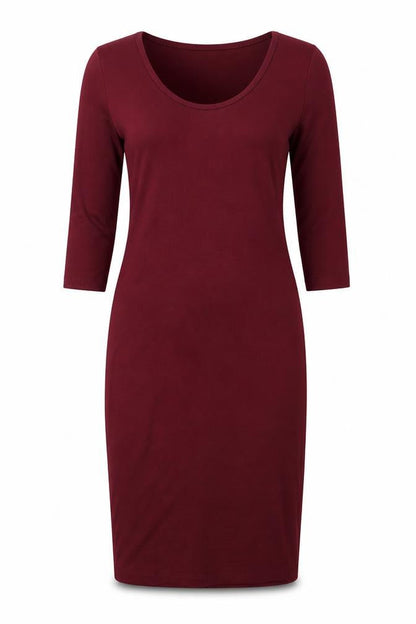 Front view of alcott women’s purple bodycon, size M