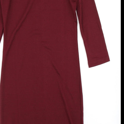 Brand and care label for alcott women’s purple bodycon, size M